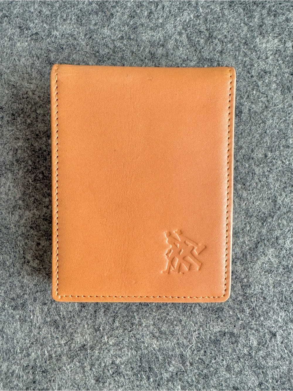 II Bisonte Italian Leather Bifold Card Case Wallet Minimalist Natural Vachetta